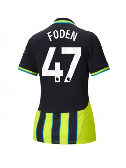 Manchester City Phil Foden #47 Replika Borta Kläder Dam 2024-25 Kortärmad